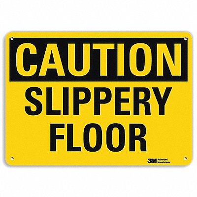 Caution Sign 7 in x 10 in Aluminum