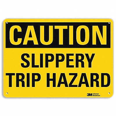 Caution Sign 10 inx14 in Aluminum