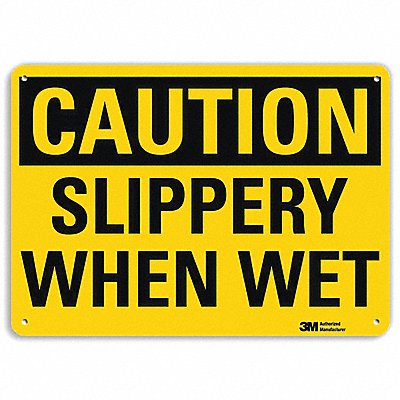 Caution Sign 10 inx14 in Aluminum