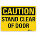 Caution Sign 7 in x 10 in Aluminum