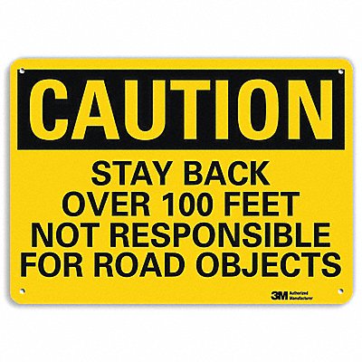 Caution Sign 10 in x 14 in Plastic