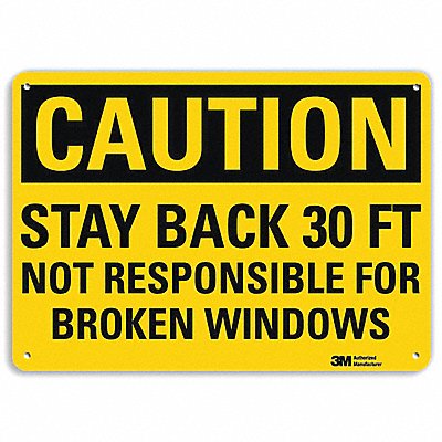 Caution Sign 10 inx14 in Aluminum