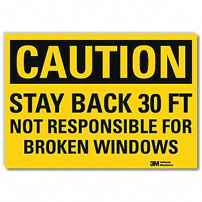 Safety Sign 5 in x 7 in Rflct Sheeting