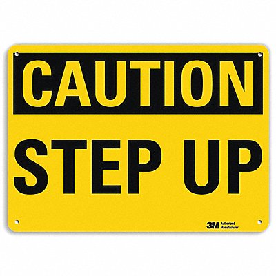 Caution Sign 7 in x 10 in Aluminum