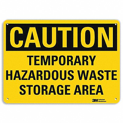 Caution Sign 7 in x 10 in Aluminum
