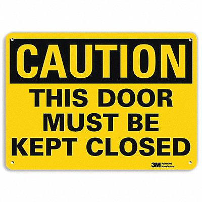 Caution Sign 7 in x 10 in Aluminum