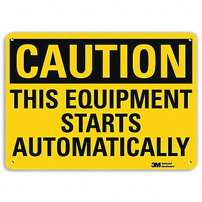 Caution Sign 10 inx14 in Aluminum