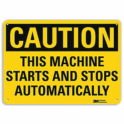 Caution Sign 7 in x 10 in Aluminum