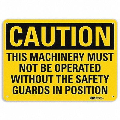 Caution Sign 10 in x 14 in Aluminum