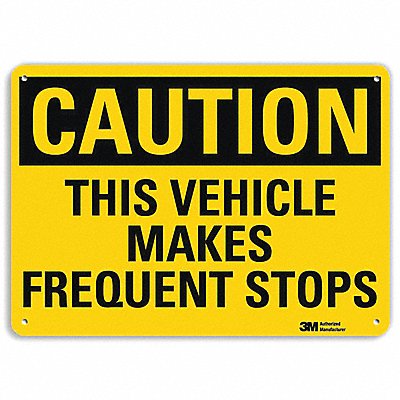 Caution Sign 10 in x 14 in Aluminum