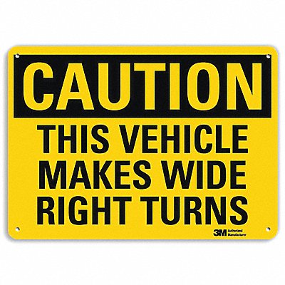 Caution Sign 10 in x 14 in Aluminum