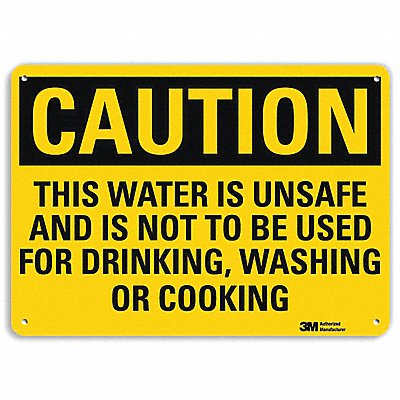 Safety Sign 7 in x 10 in Aluminum