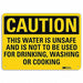 Caution Sign 7 in x 10 in Aluminum