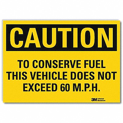 Rflct Traffic Safety Lbl 10x14in Plastic