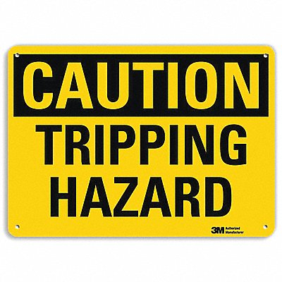 Caution Sign 7 in x 10 in Aluminum
