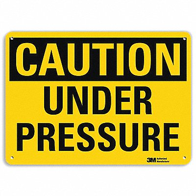 Caution Sign 7 in x 10 in Aluminum