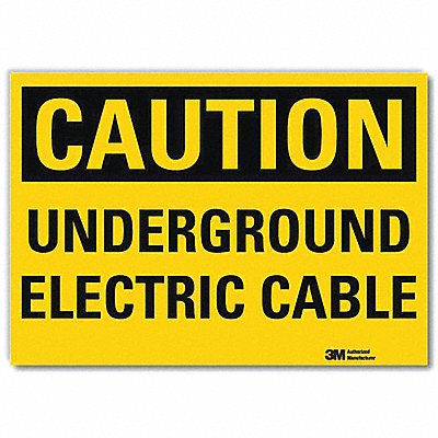 Caution Sign 5 in x 7 in Rflct Sheeting