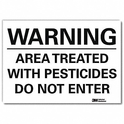 Warning Sign 5 in x 7 in Rflct Sheeting