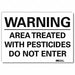 Warning Sign 5 in x 7 in Rflct Sheeting
