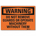 Warning Sign 5 in x 7 in Rflct Sheeting