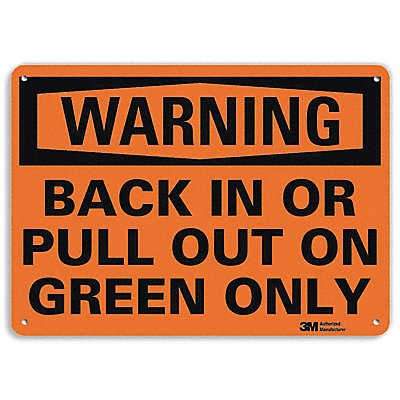 Warning Sign 10 inx14 in Plastic