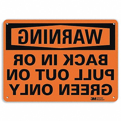 Warning Sign 10 inx14 in Aluminum