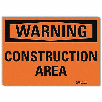 Warning Sign 7 in x 10 in Rflct Sheeting