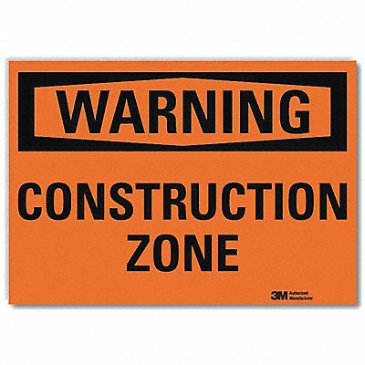 Warning Sign 5 in x 7 in Rflct Sheeting