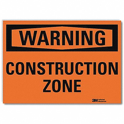 Warning Sign 7 in x 10 in Rflct Sheeting