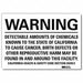 Warning Sign 5inx7in Reflective Sheeting