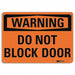 Warning Sign 7 in x 10 in Plastic