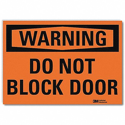 Warning Sign 5inx7in Reflective Sheeting