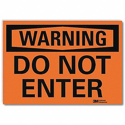 Warning Sign 7 in x 10 in Rflct Sheeting