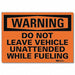 Warning Sign 5 in x 7 in Rflct Sheeting