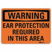 Warning Sign 7 in x 10 in Plastic