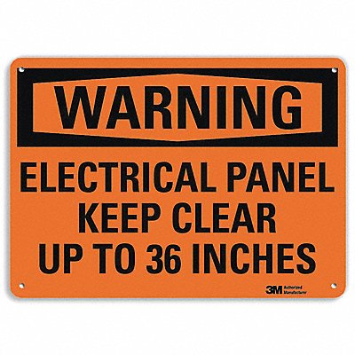 K3077 Warning Sign 10 in x 14 in Plastic