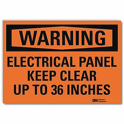 K3077 Warning Sign 5inx7in Reflective Sheeting