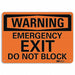 Warning Sign 7 in x 10 in Aluminum