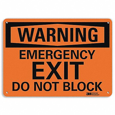 Warning Sign 7 in x 10 in Plastic