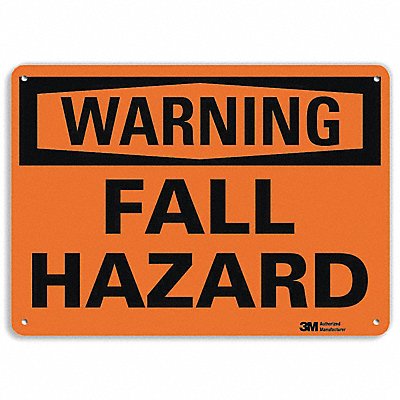 Warning Sign 7 in x 10 in Aluminum