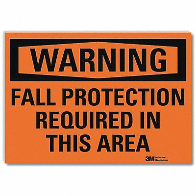 Warning Sign 7 in x 10 in Rflct Sheeting