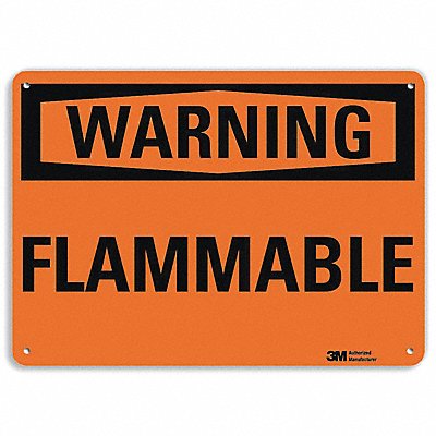 Warning Sign 7 in x 10 in Aluminum