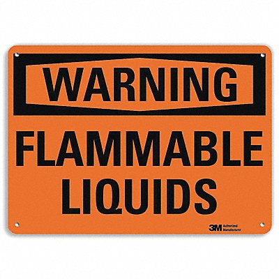 Warning Sign 7 in x 10 in Aluminum