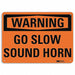 Warning Sign 7 in x 10 in Plastic