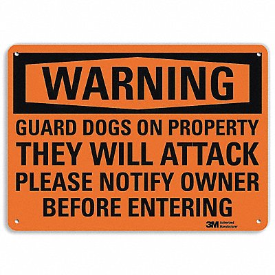 Security Sign 10 in x 14 in Plastic