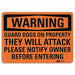 Security Sign 7 in x 10 in Plastic