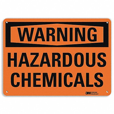 Warning Sign 7 in x 10 in Aluminum