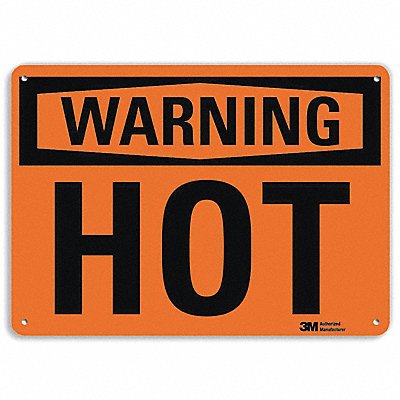 Warning Sign 7 in x 10 in Aluminum