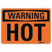 Warning Sign Hot Black/Orange 10 H