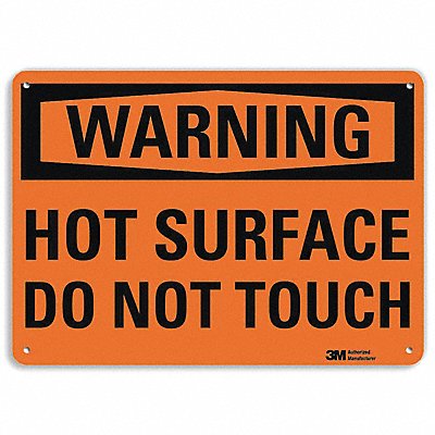 Warning Sign 7 in x 10 in Aluminum